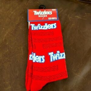 Twizzlers let’s red novelty, crew socks